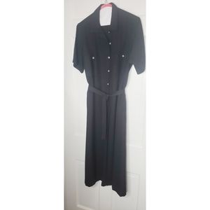 Orvis Black Button Up Dress sz 10
